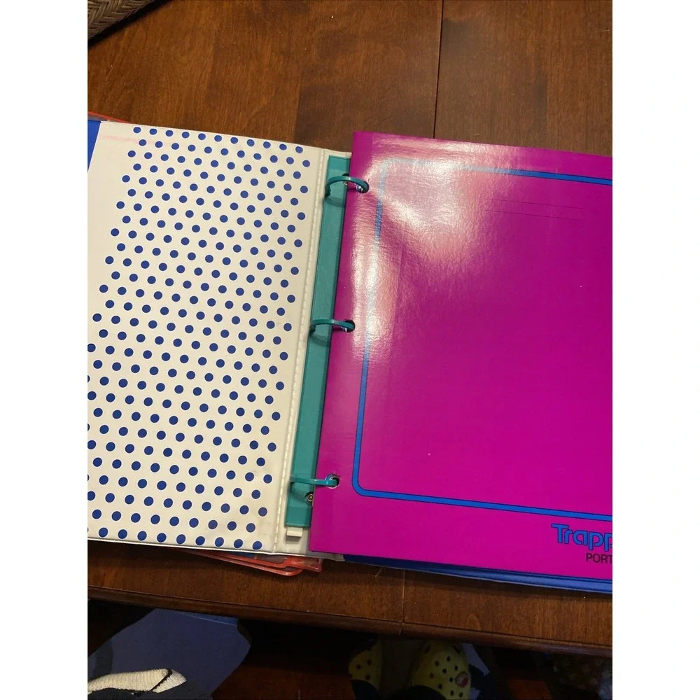 Trapper Keeper vintage 2 1991 & 1989 Panda Tropical  4 Folders 2 Pads Paper